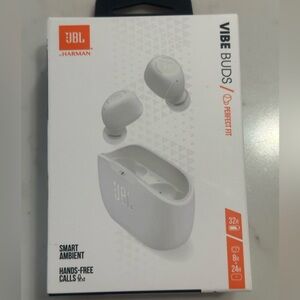 JBL Vibe Buds True Wireless Bluetooth Earbud Headphones - White **NEW**